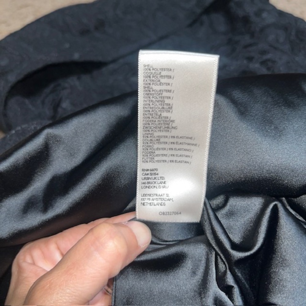 BHLDN Floral Jacquard Strapless‎ Gown Midi Dress Black 6 - Picture 11 of 11